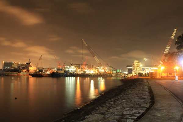 Night time at West Coast Park Singapore