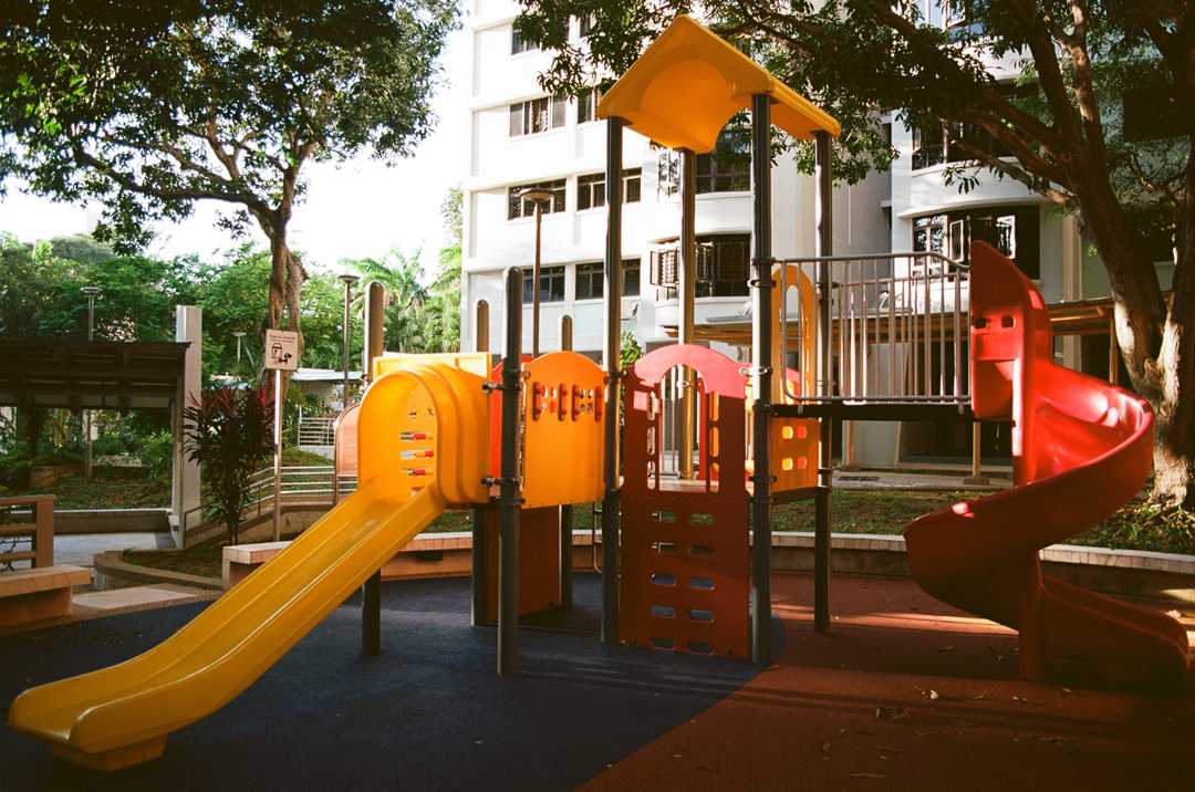 Film photograph of playground